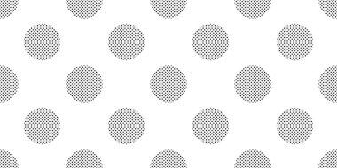 Polka noktasız desen yarım ton vektör yarım ton çizgi film karalama hediyesi kağıt kaplama arka plan tekrar duvar kağıdı eşarbı izole illüstrasyon