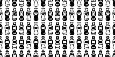 Kedi desensiz kedi yavrusu soda şişesi vektör calico karalama çizgi film hayvan illüstrasyonu hediye kağıttan kaplama arka plan tekrar duvar kâğıdı eşarbı izole