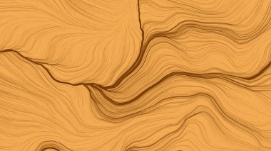 Bej arka planda koyu mavi çizgiler. Dijital sanat tasarımı. Modern çizgili arka plan. Dalgalı çizgiler bej ve siyah renkler