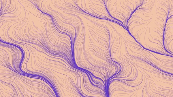 Líneas Púrpuras Sobre Fondo Beige Diseño Arte Digital Fondo Con — Foto de Stock