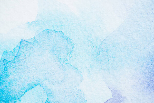 Blue watercolor vector background. Abstract hand paint stain backdrop