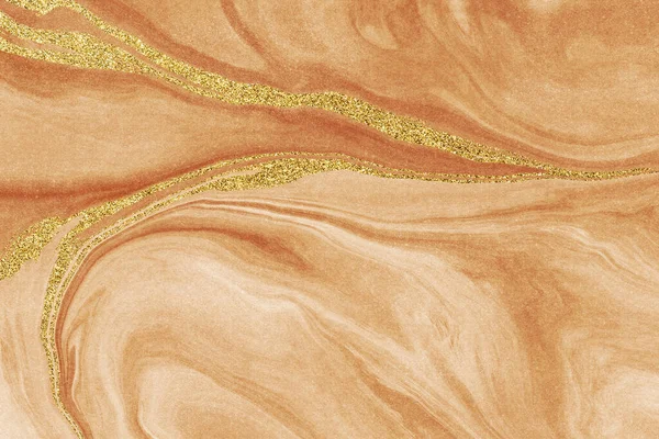Mono Color Marble Texture Gold Texture Background Liquid Backdrop — Stock Photo, Image