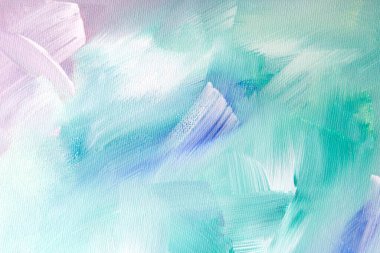 Açık mavi ve beyaz, arkaplan boyalı nane yağı, tasarım için kopyalama alanı ile fırça dokusu
