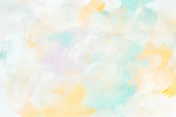 Azul Claro Branco Amarelo Pastel Hortelã Abstrato Fundo Pintado Óleo — Fotografia de Stock