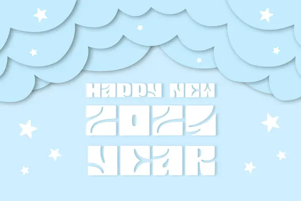 Happy New Year 2024 Greeting Card Snowflakes — Stock Photo, Image
