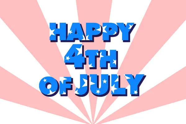 Glædelig Uafhængighedsdag Amerikanske Flag Blå Baggrund Juli - Stock-foto
