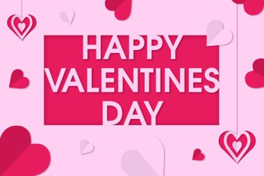 Sevgililer günün kutlu olsun. Tatil pembe arkaplan tasarımı.