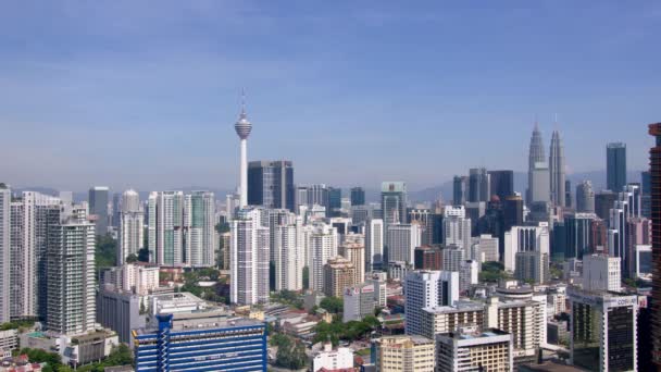 Kuala Lumpur Malasia Enero 2023 Bloqueado Tiro Tiempo Real Horizonte — Vídeos de Stock
