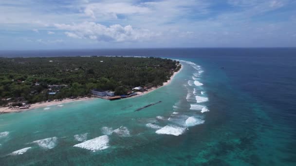 Lombok Endonezya Daki Gili Trawangan Hava Görüntüsü Nsansız Hava Aracı — Stok video
