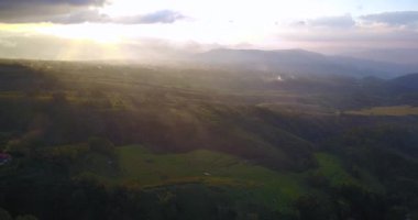 Ruteng, Doğu Nusa Tenggara, Endonezya çevresindeki hava manzarası. 