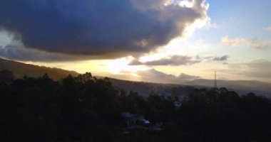 Ruteng, Doğu Nusa Tenggara, Endonezya çevresindeki hava manzarası. 