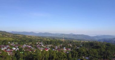 Ruteng, Doğu Nusa Tenggara, Endonezya çevresindeki hava manzarası. 