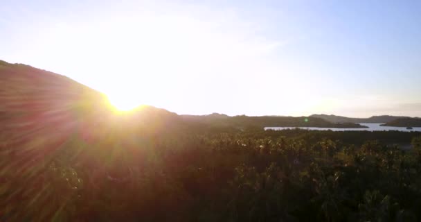 Vista Noturna Aldeia Riung Perto Island Marine Park East Nusa — Vídeo de Stock