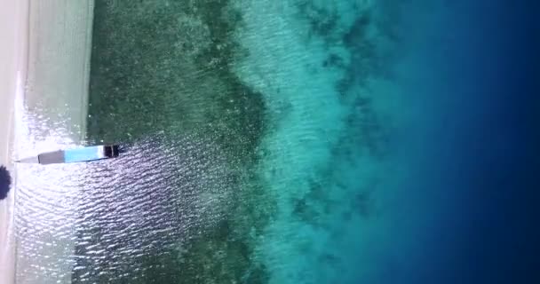 Vista Aérea Nunsa Tiga Uma Ilha Island Marine Park East — Vídeo de Stock