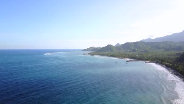 Manhã Vista Aérea Pentai Paga Aldeia Paga East Nusa Tenggara — Vídeo de Stock
