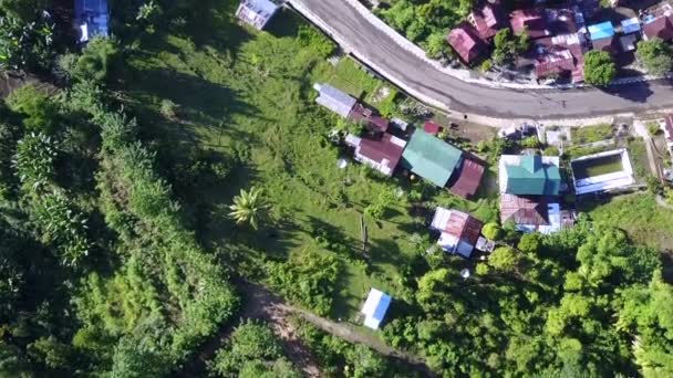 Воздушная Деревня Вокруг Деревни Мони Рядом Национальным Парком Келимуту Восточной — стоковое видео
