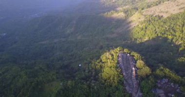 Doğu Nusa Tenggara, Endonezya 'daki Bena Geleneksel Köyü' nün Sabah Görüş Alanı. 