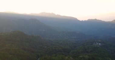 Doğu Nusa Tenggara, Endonezya 'daki Bena Geleneksel Köyü' nün Sabah Görüş Alanı. 