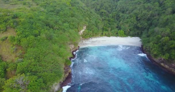 Veduta Aerea Della Baia Cristallo Nusa Penida Bali Indonesia — Video Stock