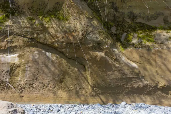 バンクーバー島の海岸にある砂岩の崖のイメージ ロイヤリティフリーのストック写真