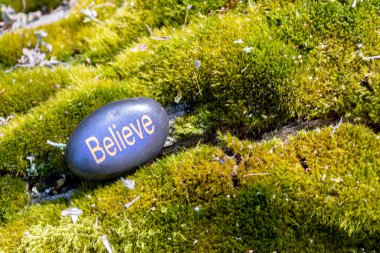 Siyah cilalı bir taşın üzerine işlenmiş 