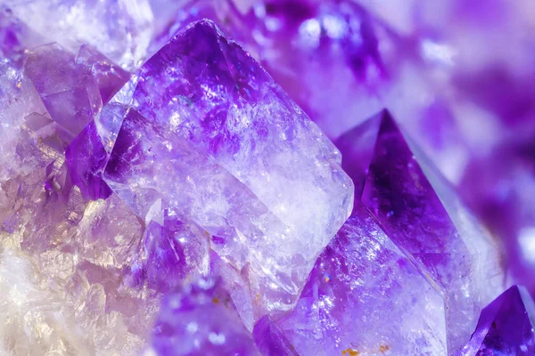 Macro Purple Amethyst Crystal Stone — Stock fotografie