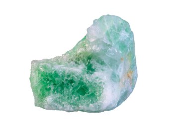 Closeup of an isolated green aventurine crystal stone clipart