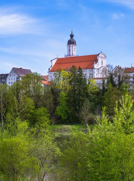 Den Historiska Kyrkan Peter Neuburg Der Donau — Stockfoto