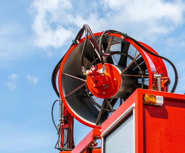 Ventilatore Fumo Rosso Camion Dei Pompieri — Foto Stock