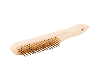 İzole edilmiş çelik fırçaya yakın çekim