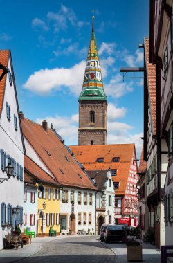 Church in the historic old town of Wolframs-Eschenbach (Franconia, Germany) clipart