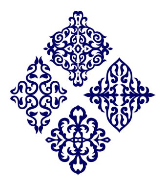 Doğulu eşkenar dörtgen süsler, dört tip 