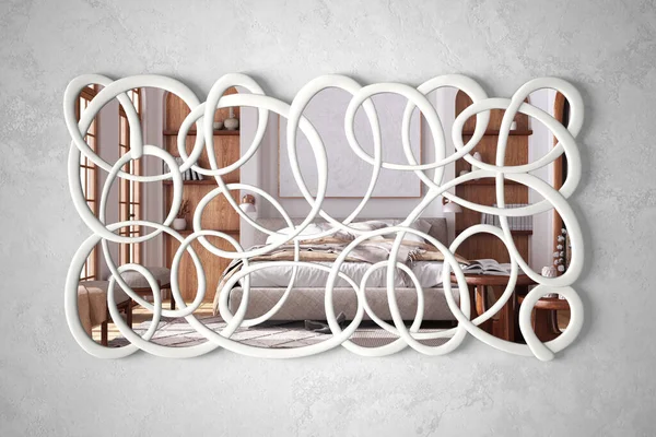 현대의 디자인 침대가 건축가 디자이너 아이디어 — 스톡 사진