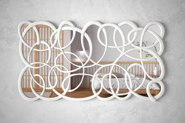 현대의 디자인 침대가 미닫이 건축가 디자인 아이디어 — 스톡 사진