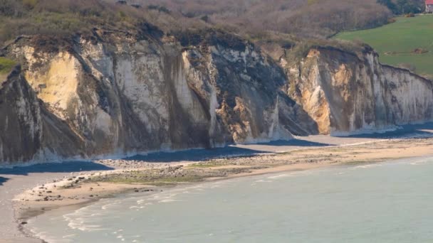 Alabaster Küste Frankreich Dieppe Normandie Frankreich — Stockvideo