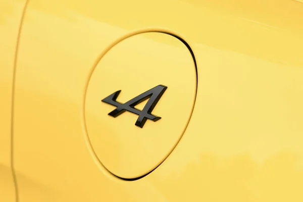 Dieppe Frankrijk Mei 2023 Logo Van Renault Alpine Auto Klassieker — Stockfoto