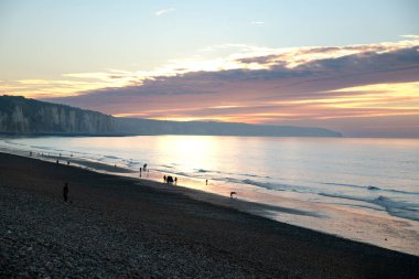 Golden sunset on the Atlantic ocean