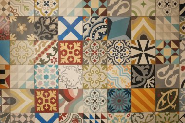 Portekiz azulejos fayansları. Suluboya kusursuz desen