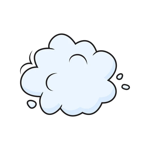 云雾矢量图标 卡通天泡 蓝色气球或烟雾 灰尘隔离在白色背景 天气图 — 图库矢量图片