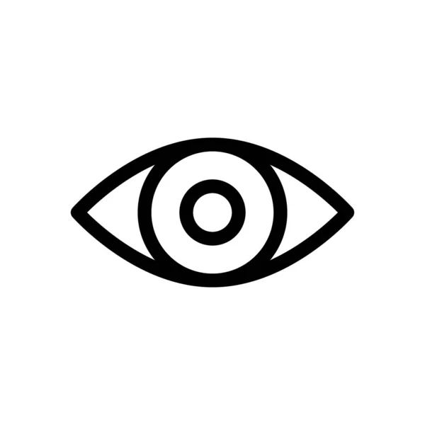 Значок Линии Глаза Символ Видения Выглядят Пиктограммы Очертания Дизайн Изолирован — стоковый вектор