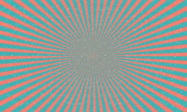 Sirk retro arka planı, eski bir karnaval vintage poster, güneş ışığı duvar kağıdı, yıldız çizgileri kırmızı ve mavi. Sihirli ışın illüstrasyonu