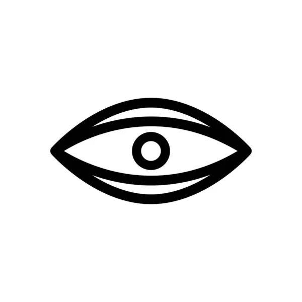 Icône Vectorielle Ligne Oeil Pictogramme Vision Conception Contour Symbole Vue — Image vectorielle