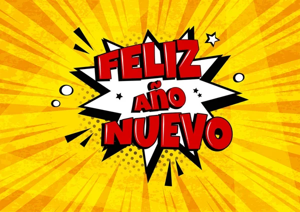 Spanish Happy New Year Compevector October Background Feliz Ano Nuevo — стоковий вектор