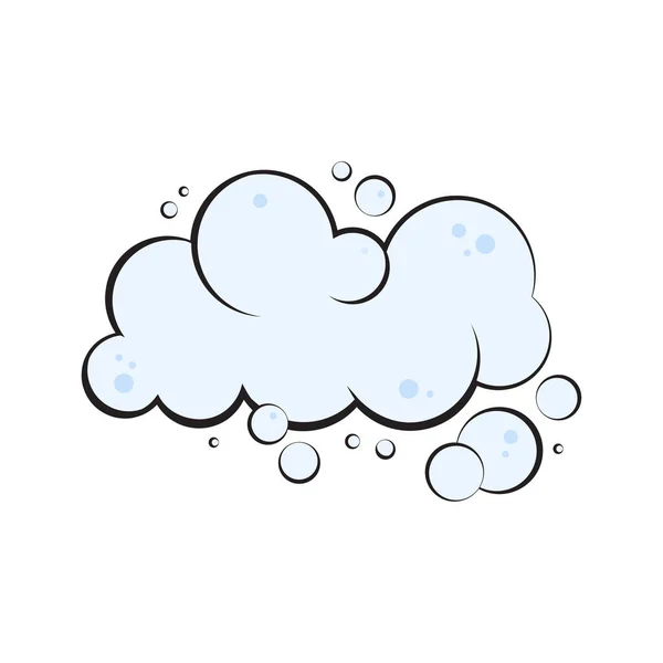 Water Air Bubble Soap Foam Vector Icon Cloud Sky Blue — Stock Vector