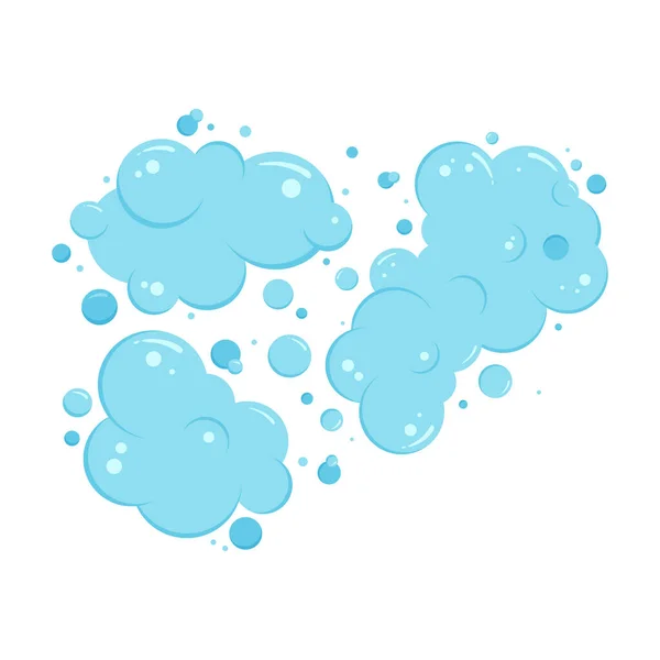 Cartoon Bubble Soap Laundry Blue Foam Bath Vector Icon Shampoo — Vetor de Stock