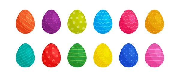 Easter Egg Vector Icon Spring Cartoon Set Egg Huny Colorful — Stock Vector