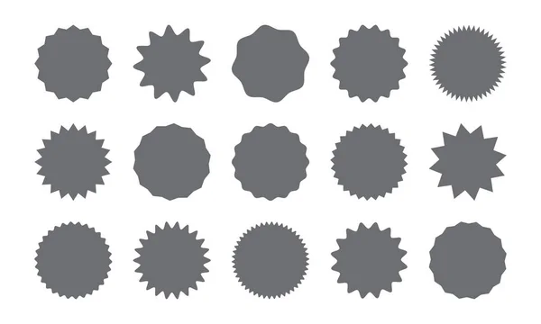 Sticker Starburst Σχήμα Αστέρι Σήμα Πώληση Στρογγυλό Διάνυσμα Εικονίδιο Κύκλος — Διανυσματικό Αρχείο