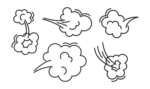 Иконка Дымного Облака Дымовой Пузырь Комическое Дыхание Воздушный Пузырь Пузырь Лицензионные Стоковые Векторы