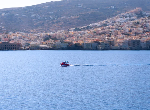Barcos Pesca Isla Siros Grecia — Foto de Stock