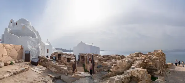 ミコノス ギリシャ 2024年3月29日 正教会パルポルティアーニ教会はギリシャのミコノス島のランドマークです ロイヤリティフリーのストック画像
